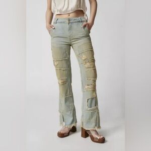 URBAN OUTFITTERS Extreme Destroyed Boot Cut Jeans